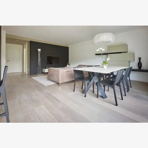 Parquet Argento in Rovere nodoso spazzolato di Fiemme Tremila