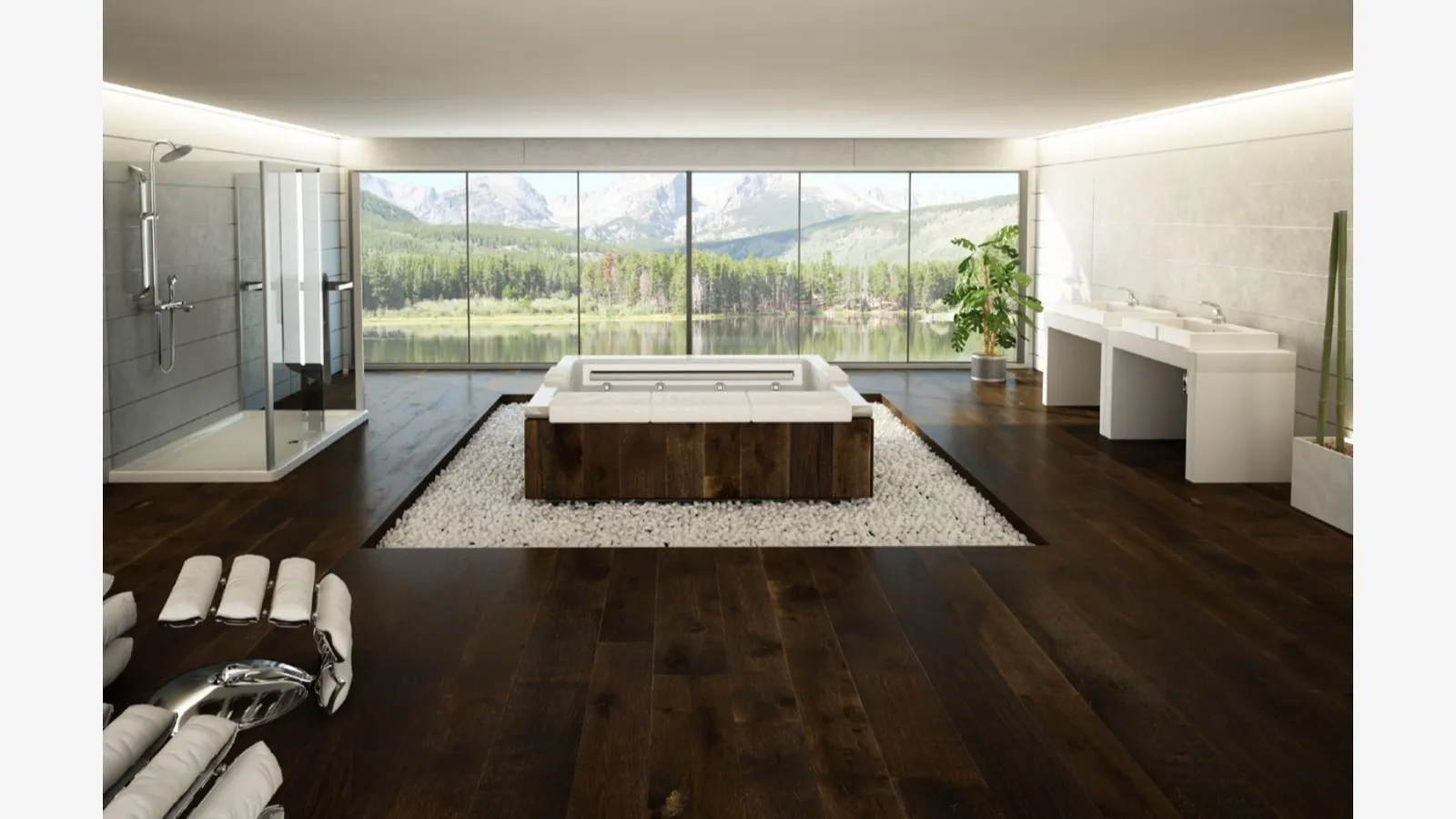 Parquet Fior di Cromo in Rovere invecchiato dal colore scuro di Fiemme Tremila