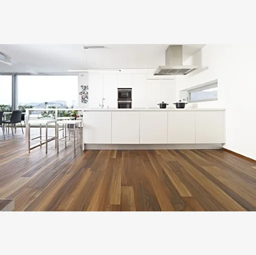 Parquet Fior di Nettare in Noce italiano senza nodi piano sega di Fiemme Tremila