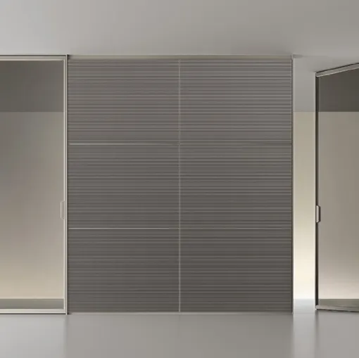 Porta per interni Air Pure Platino e Vetro di Rimadesio