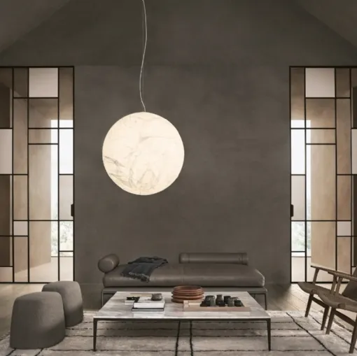 Porta per interni Maxi Scorrevole in vetro con telaio in legno di Rimadesio