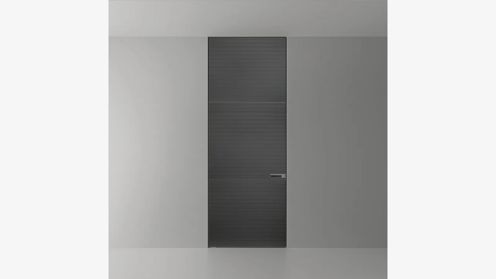 Porta per interni a filo muro Radius Grigio Scuro di Rimadesio