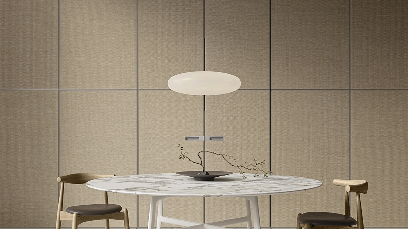 Porta per interni complanare Radius Rafia di Rimadesio