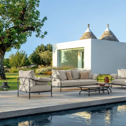 Arredo da esterno Capri in tessuto e alluminio di Talenti