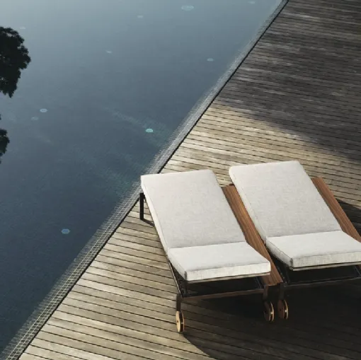 Lettino in tessuto imbottito con struttura in legno Casilda di Talenti