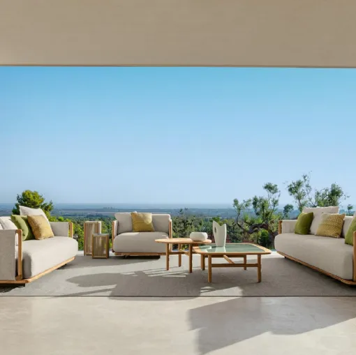 Arredo da esterno Jun in legno e tessuto di Talenti