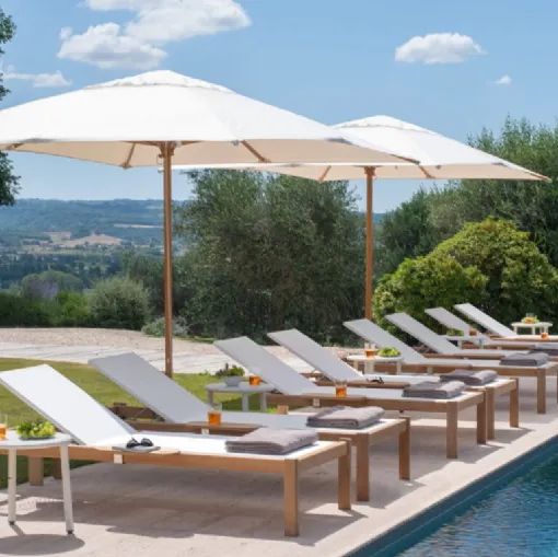 Lettino Shine Teak di Emu