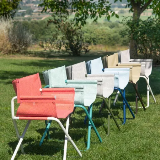 Poltroncina Snooze in tessuto Emu tex e acciaio di Emu