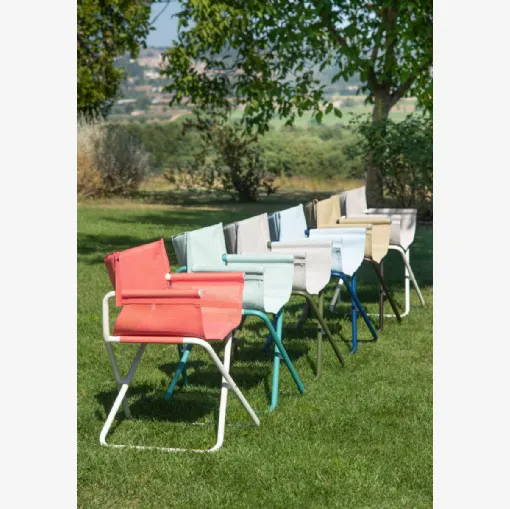 Poltroncina Snooze in tessuto Emu tex e acciaio di Emu