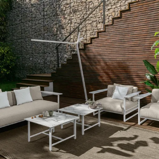 Arredo da esterno con struttura in alluminio e tessuto imbottito Riviera di Talenti