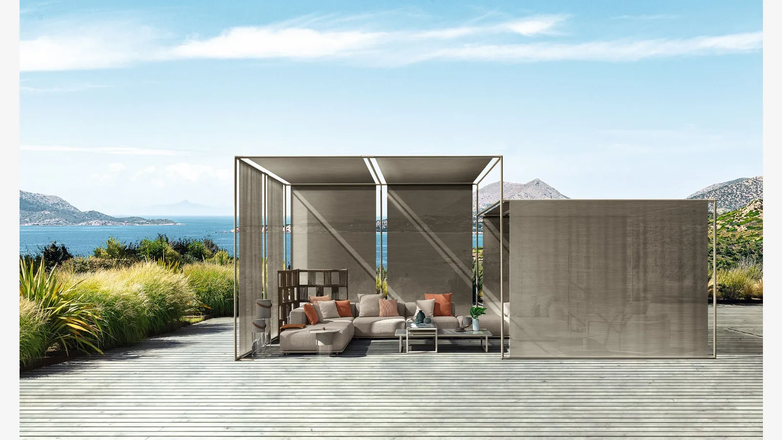 Gazebo Skyline in tessuto di Talenti