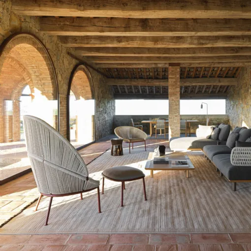 Tavolino Sway in legno e ceramica di Molteni & C