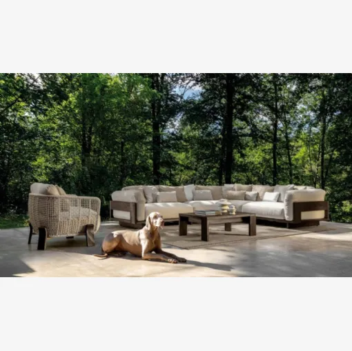Arredo da esterno in tessuto Argo Wood di Talenti