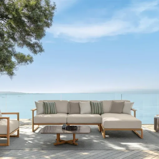 Arredo da esterno Thea in tessuto e legno di Talenti