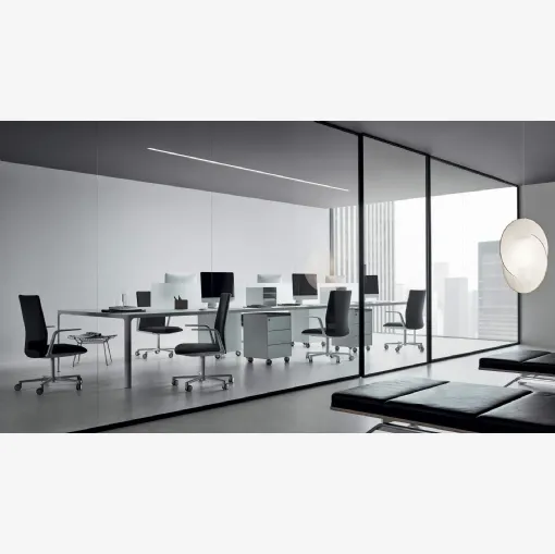 Scrivania Operativa Flat System di Rimadesio