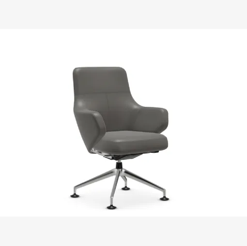 Seduta Operativa in pelle Grand Conference Lowback di Vitra