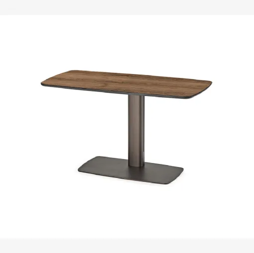 Scrivania Operativa in legno e metallo Run Wood di Cattelan Italia