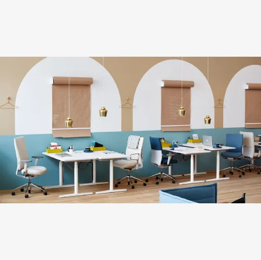 Sedia Operativa ergonomica in tessuto imbottito ID Soft L di Vitra